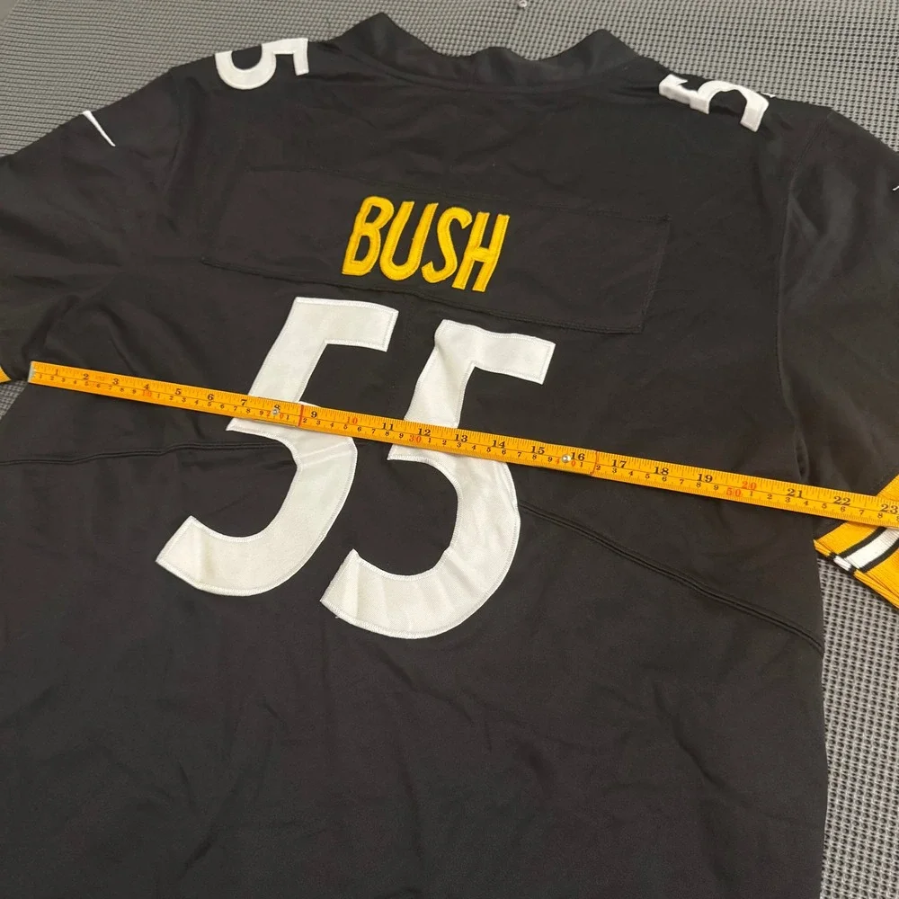 Nike NFL Pittsburgh Steelers Devin Bush 55 Jersey Black Mens XL